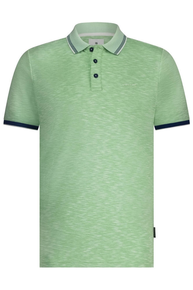 GEMELEERDE POLO MET STREEPDETAILS 46115404 3400